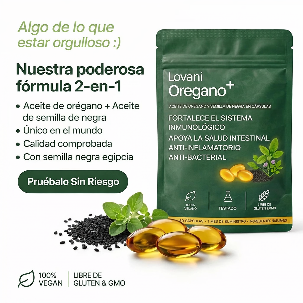 Aceite de Orégano con Aceite de Semilla Negra