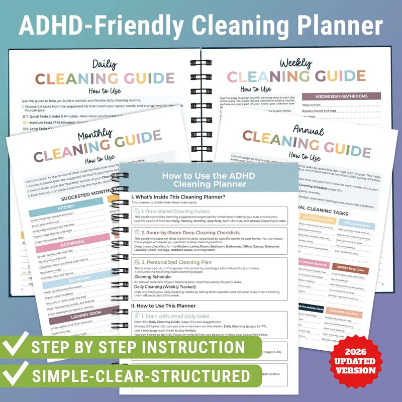 Lovani ADHD Cleaning Planner